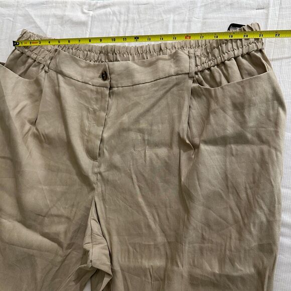 NWT Calvin Klein Womens Career Pull On Dress Pants Soft Linen Blend Plus Size 3X - Picture 8 of 14